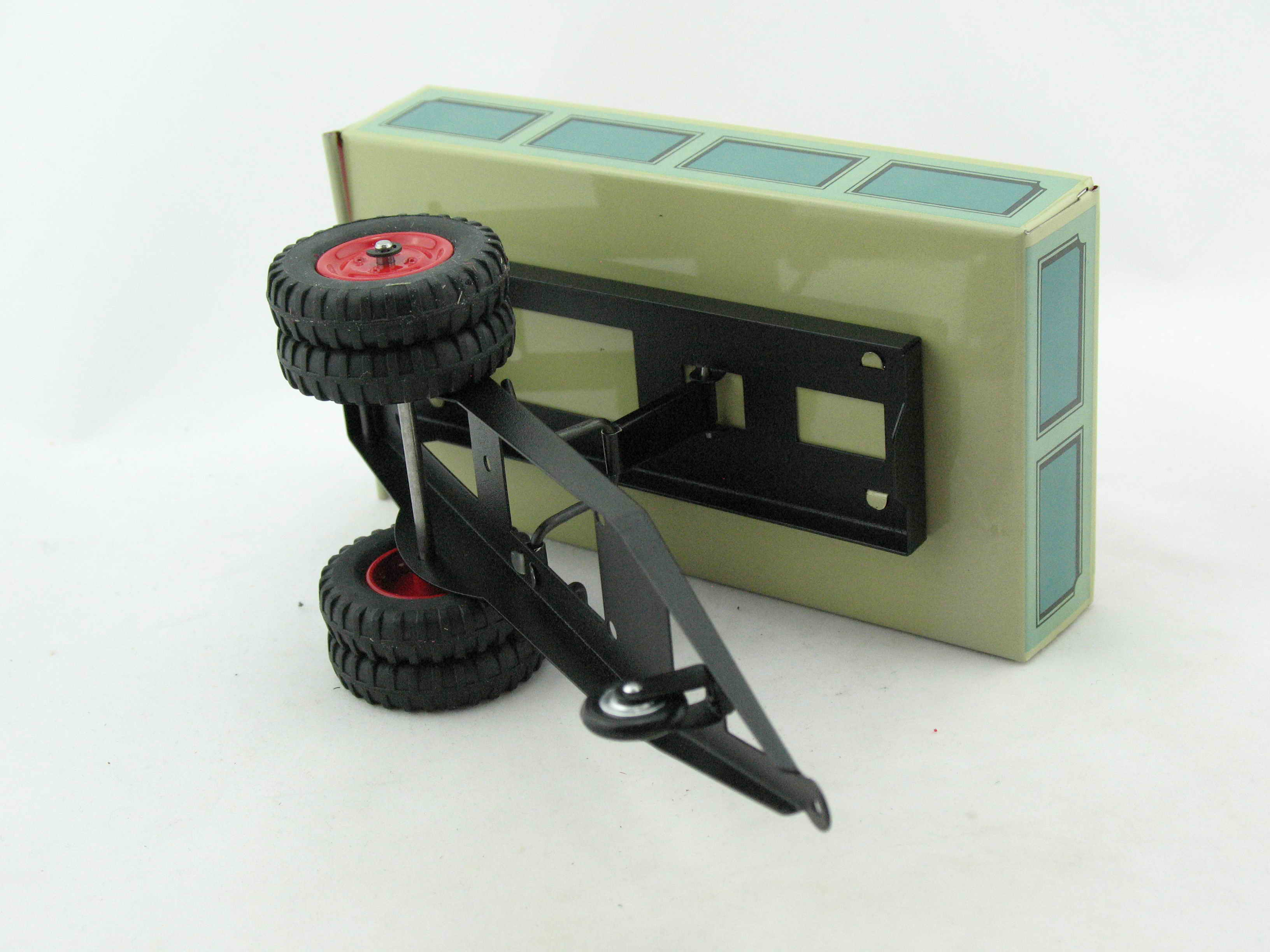 Traktor Anhänger Kipper, blau von KOVAP - Blechspielzeug