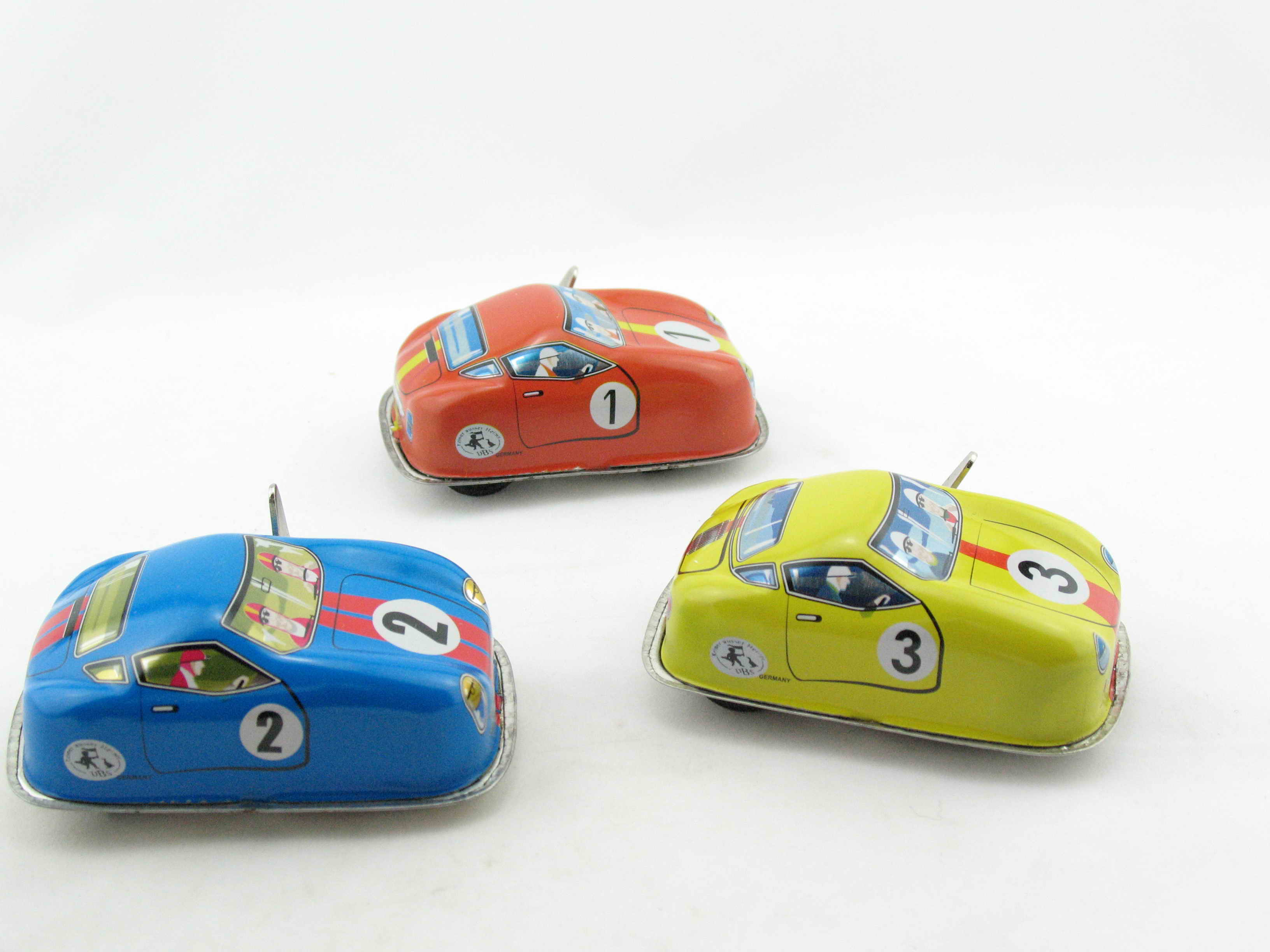Blechspielzeug - Rennwagen - DBS 1+2+3 (3er Set im Karton)