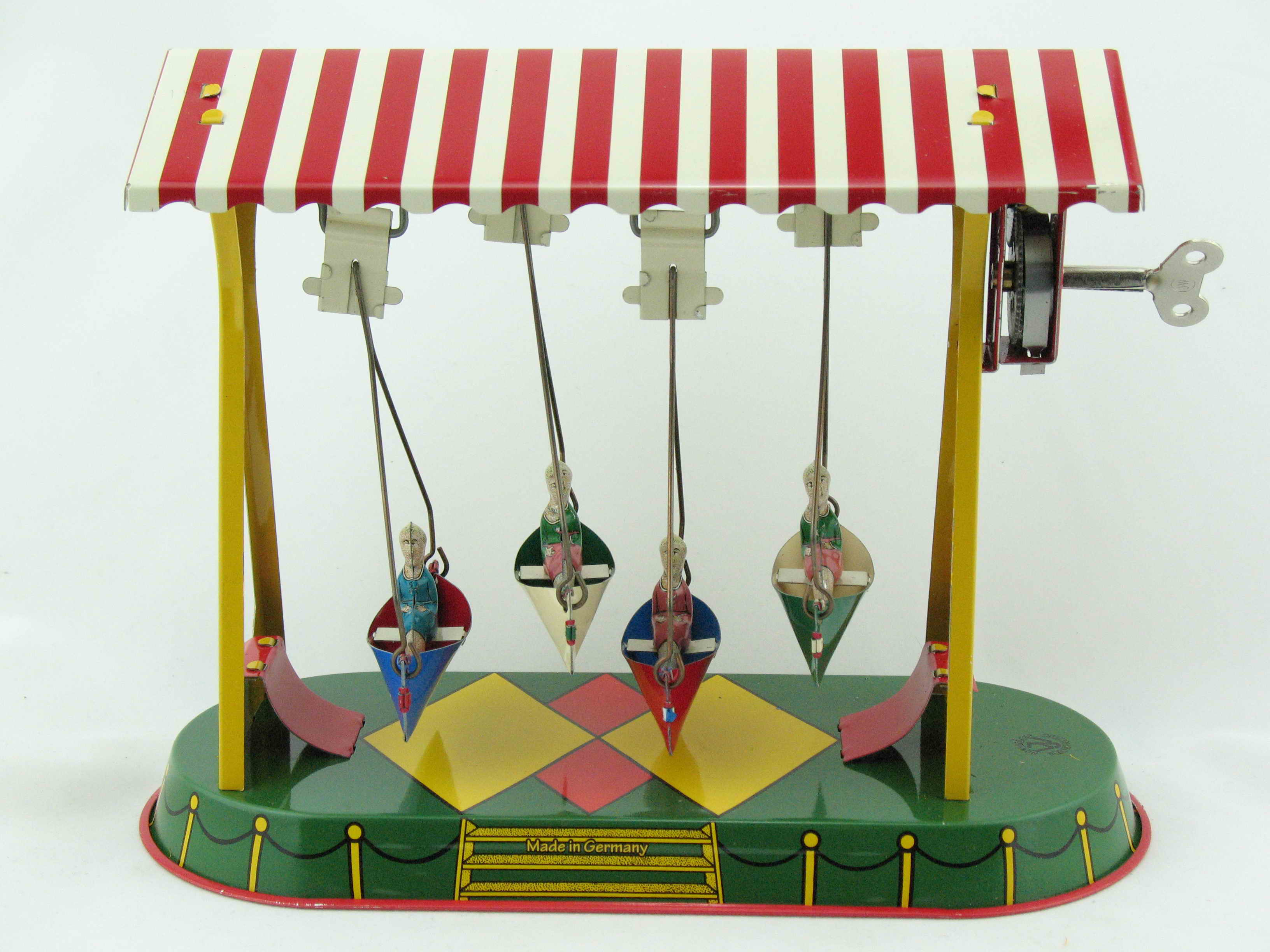 Blechspielzeug - Schiffschaukel mit Figuren, made in Germany