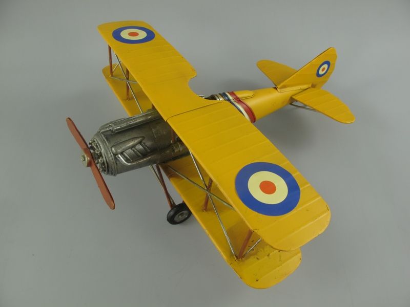Blechmodell - Doppeldecker Flugzeug De Havilland DH.82 Tiger, 42 cm