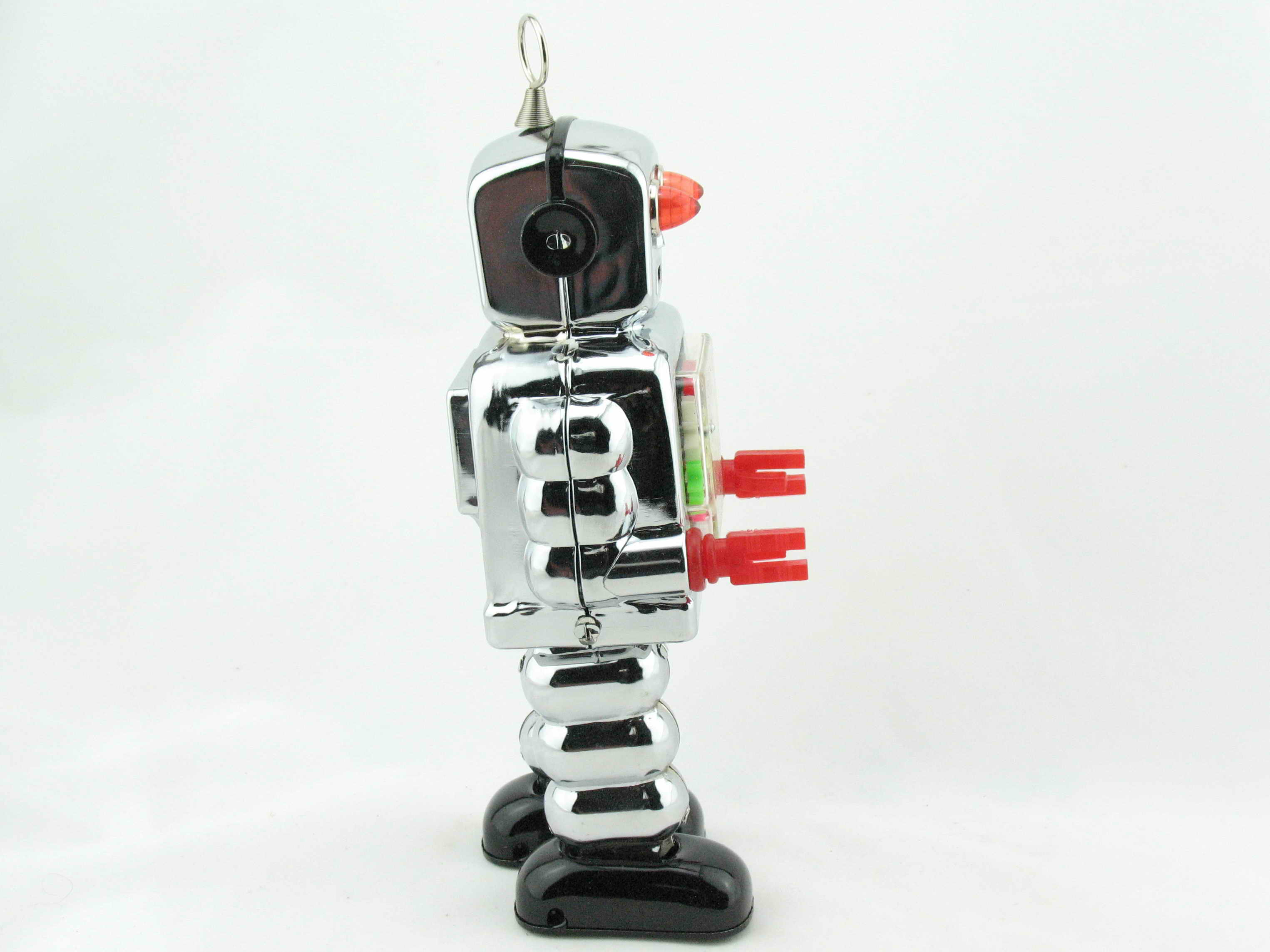 Blechspielzeug - Roboter Zahnrad, High-Wheel Robot, chrom