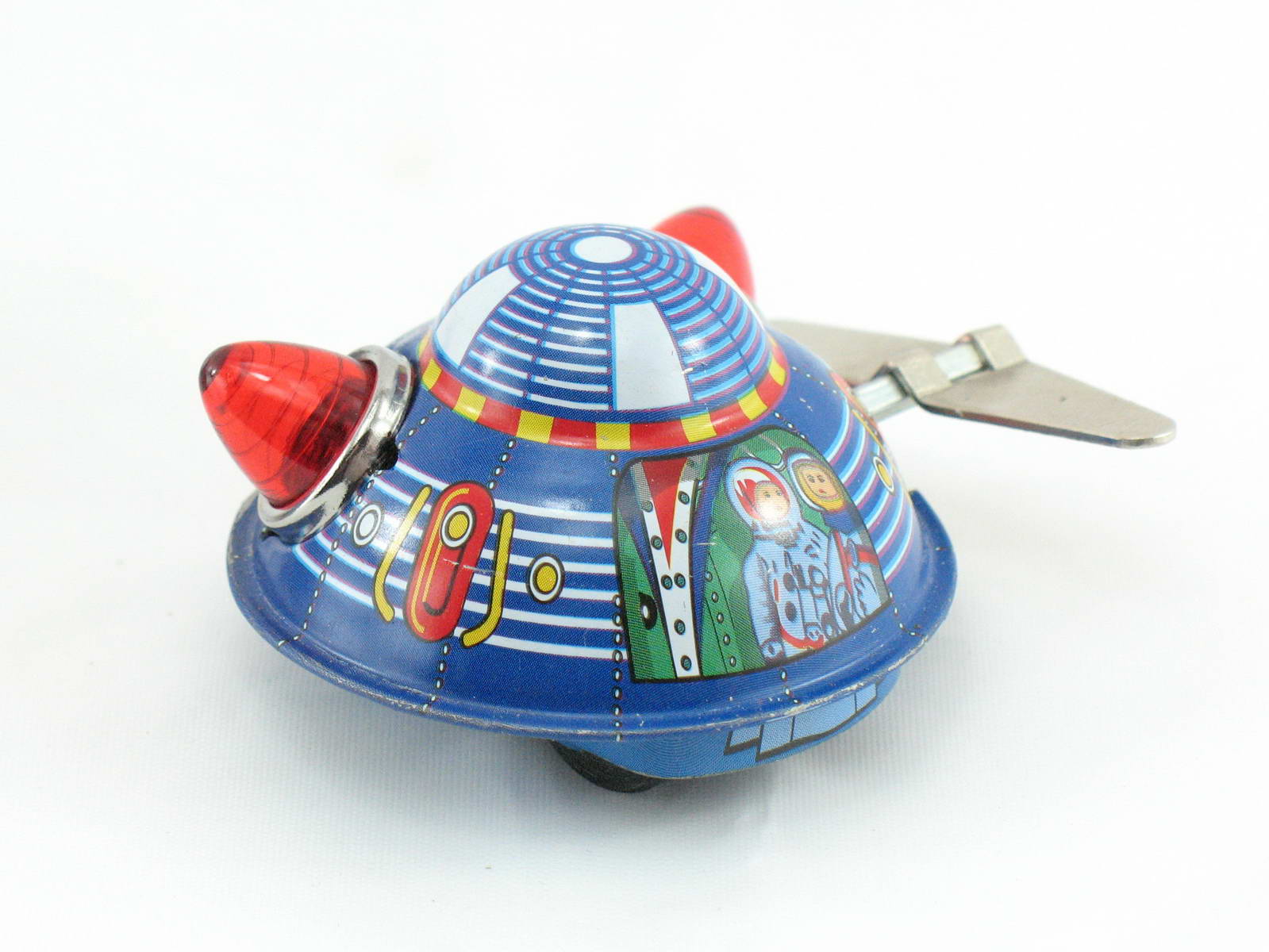 Blechspielzeug - Raumschiff/Ufo, Space Surveyor X-12, 3er Set mit Uhrwerk