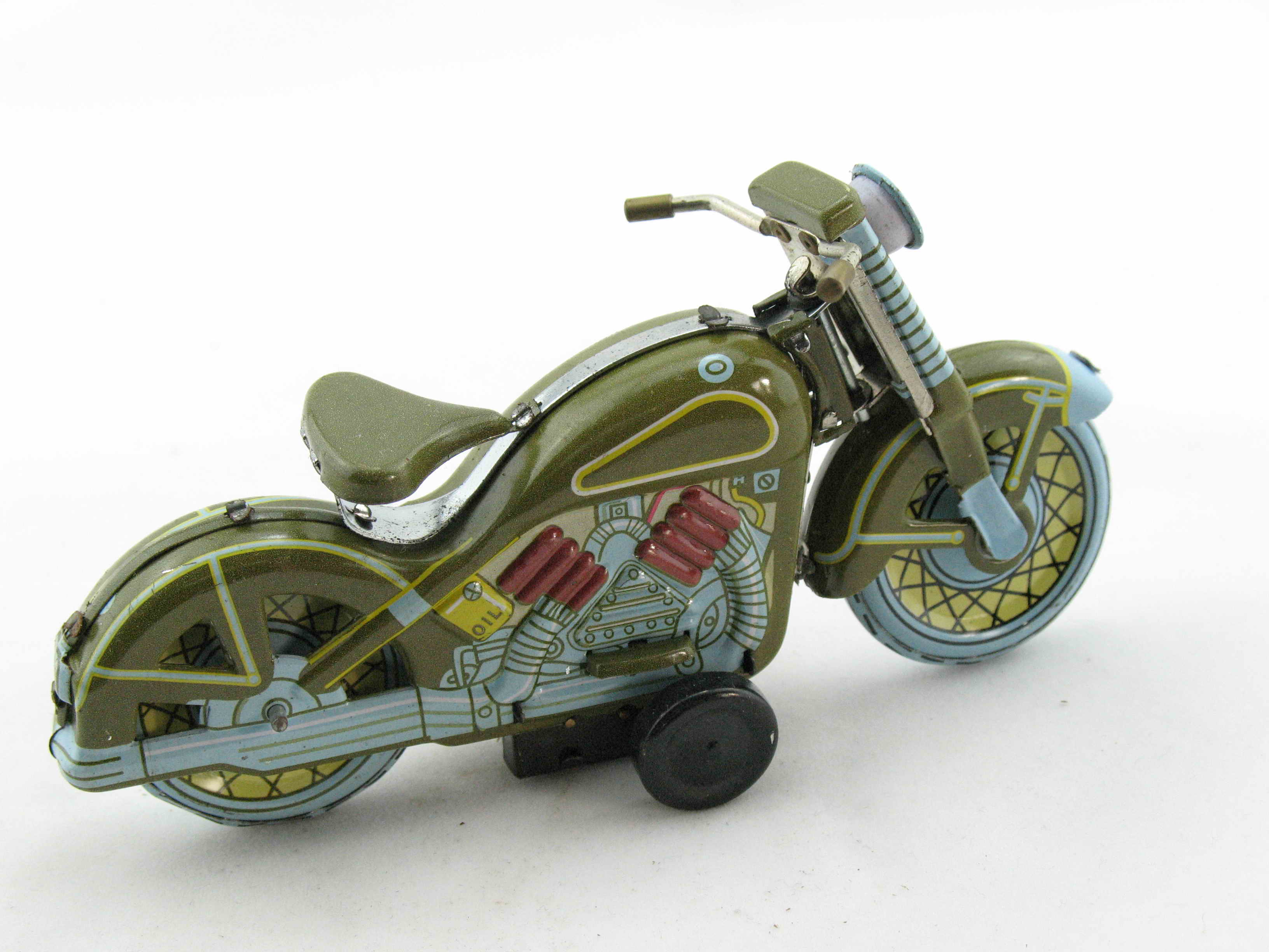 Blechspielzeug - Motorrad Harley klein, grün