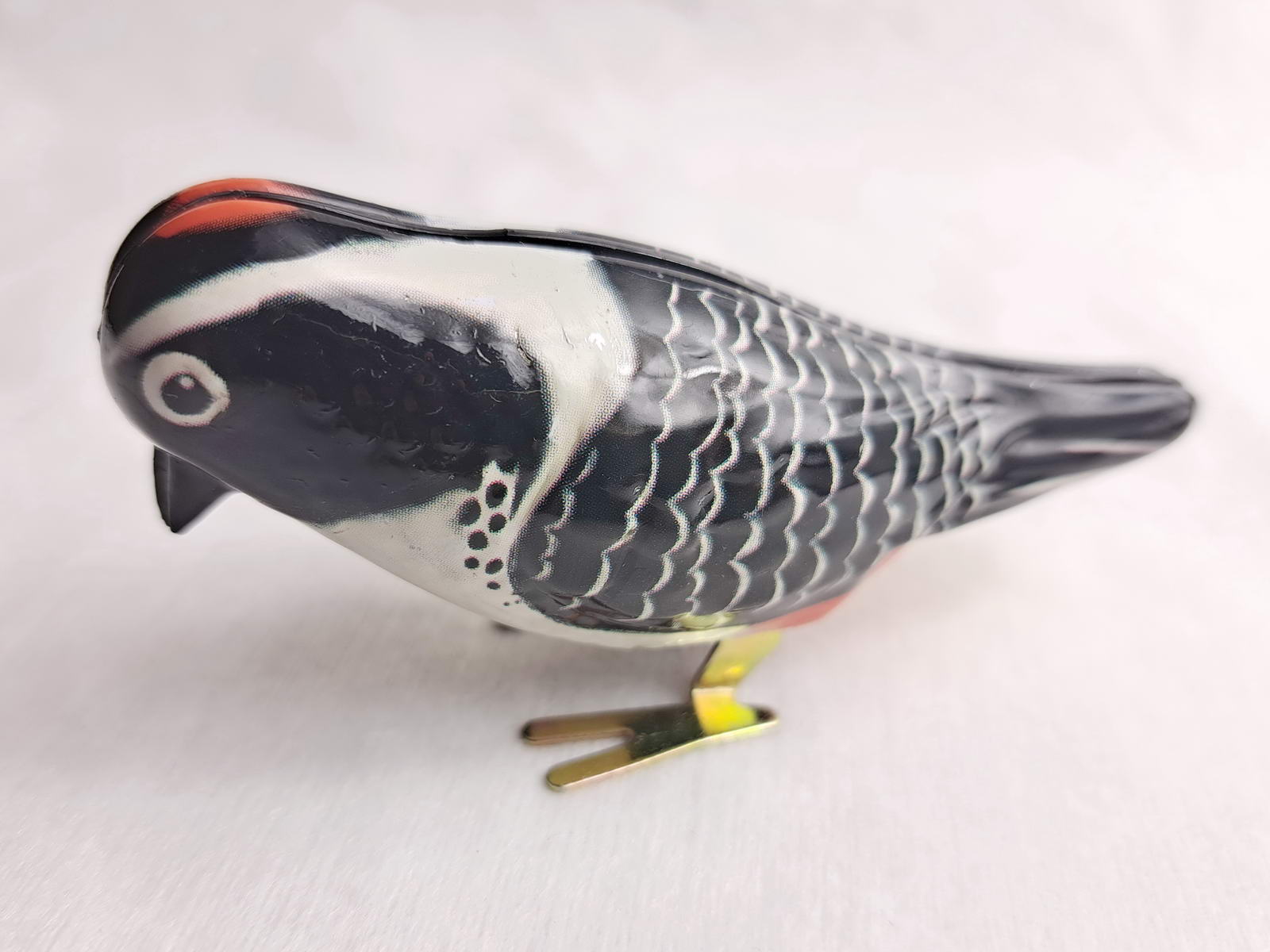 Blechspielzeug - Pickvogel zum Aufziehen, schwarz
