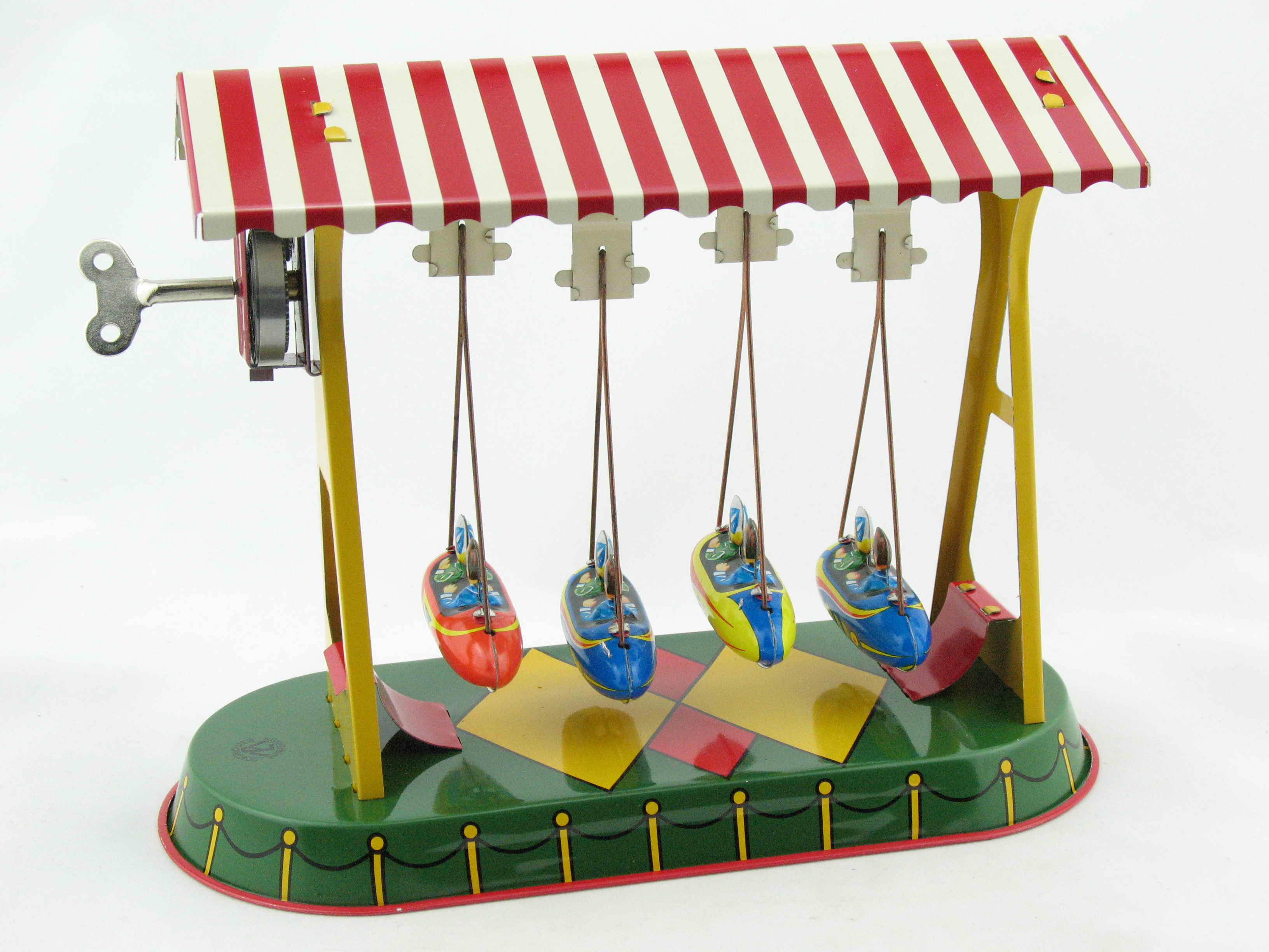 Blechspielzeug - Schiffschaukel mit Gondeln, made in Germany