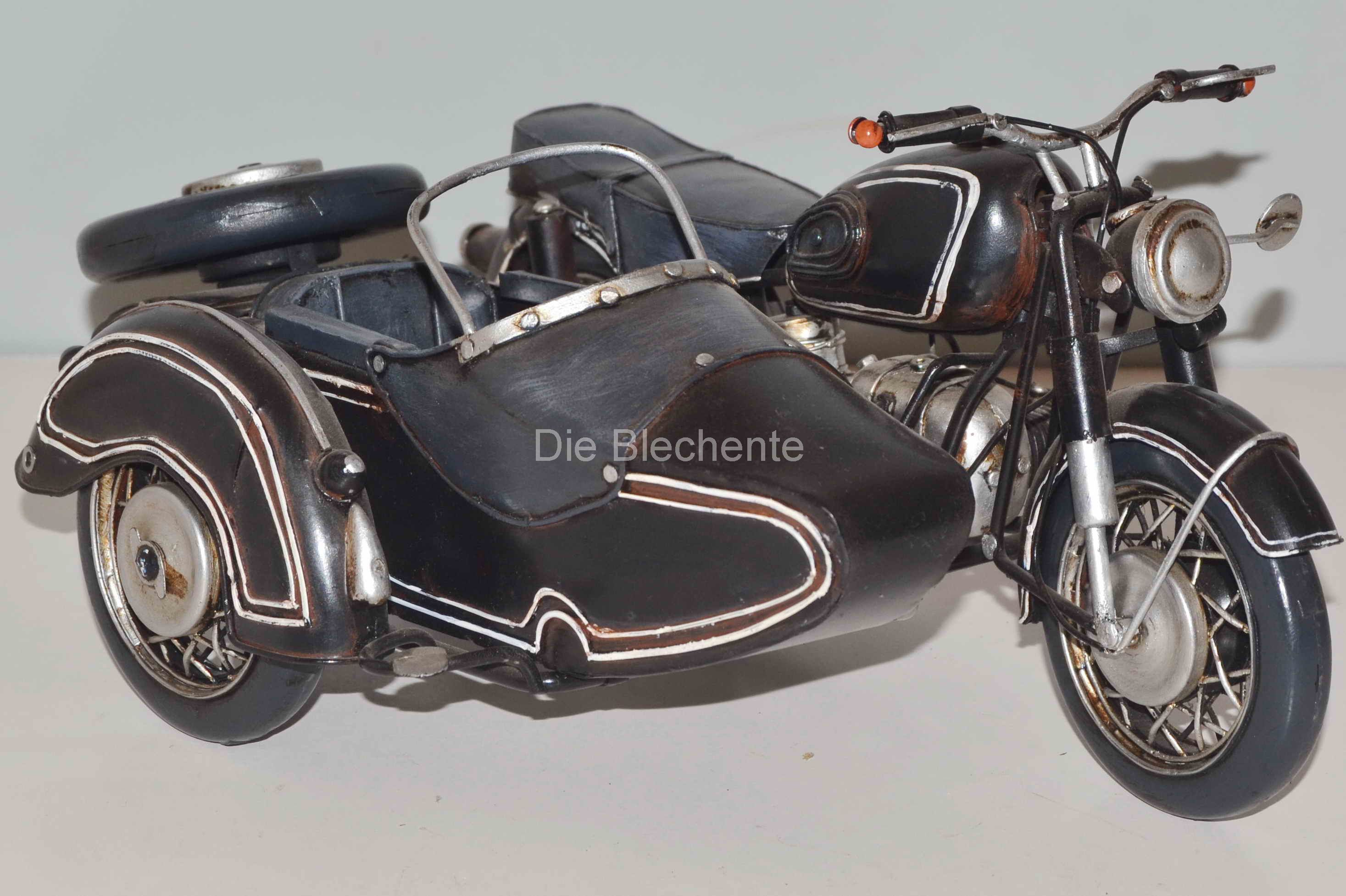 Blechmodell - BMW Motorrad mit Beiwagen