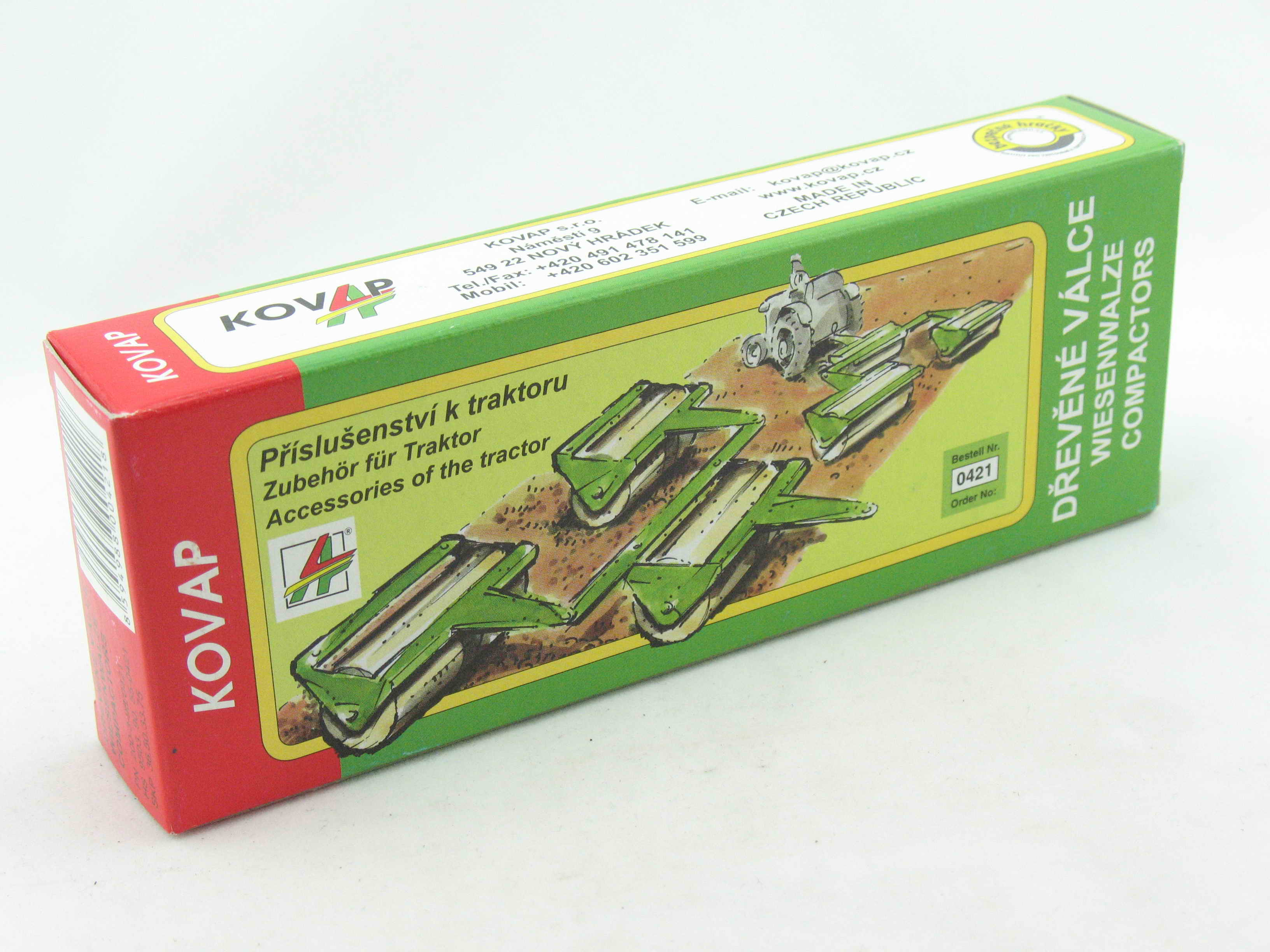 Traktor Zubehör Wiesenwalze von KOVAP - Blechspielzeug
