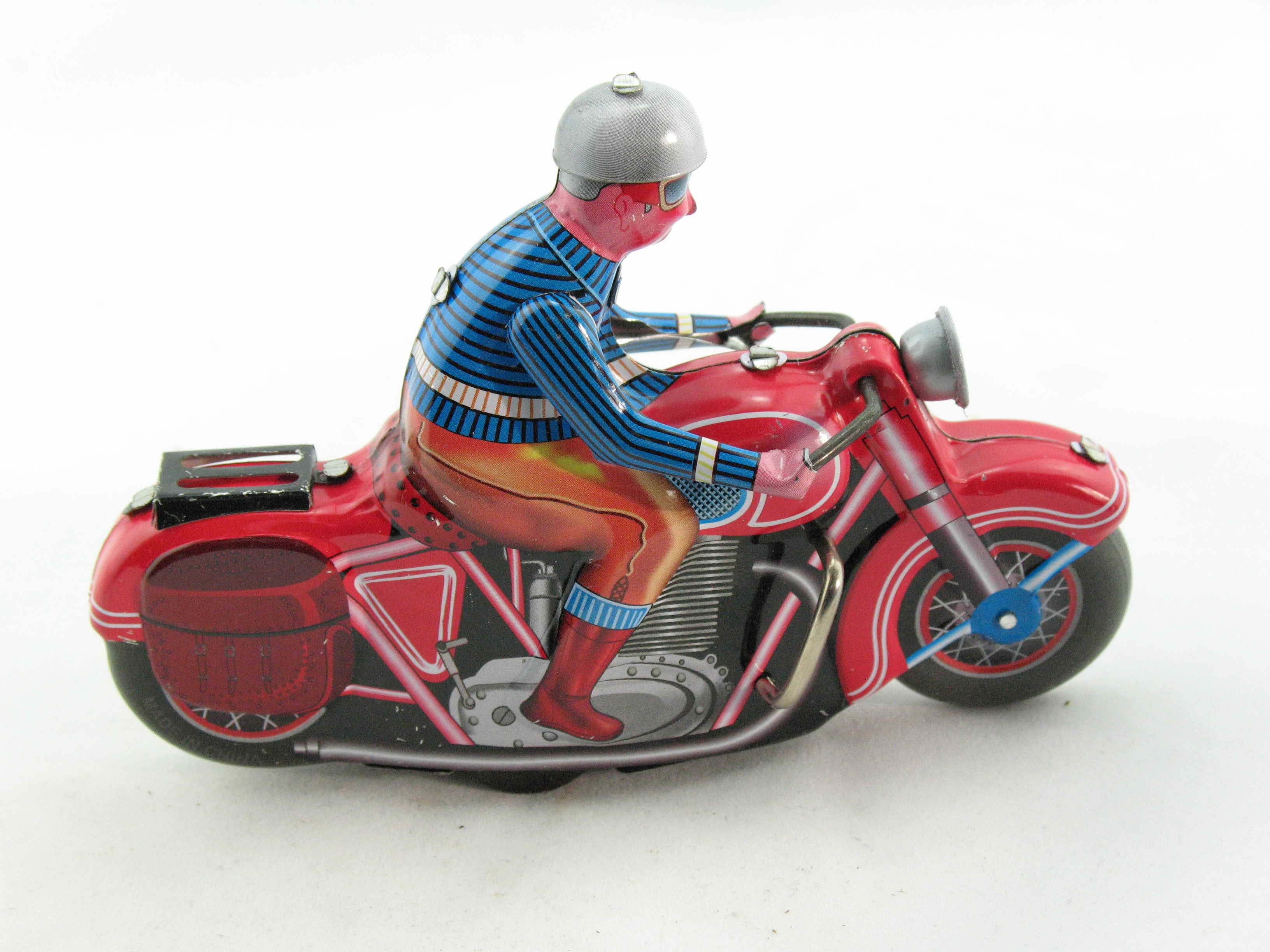 Blechspielzeug - Motorrad solo rot, TCO Nachbau