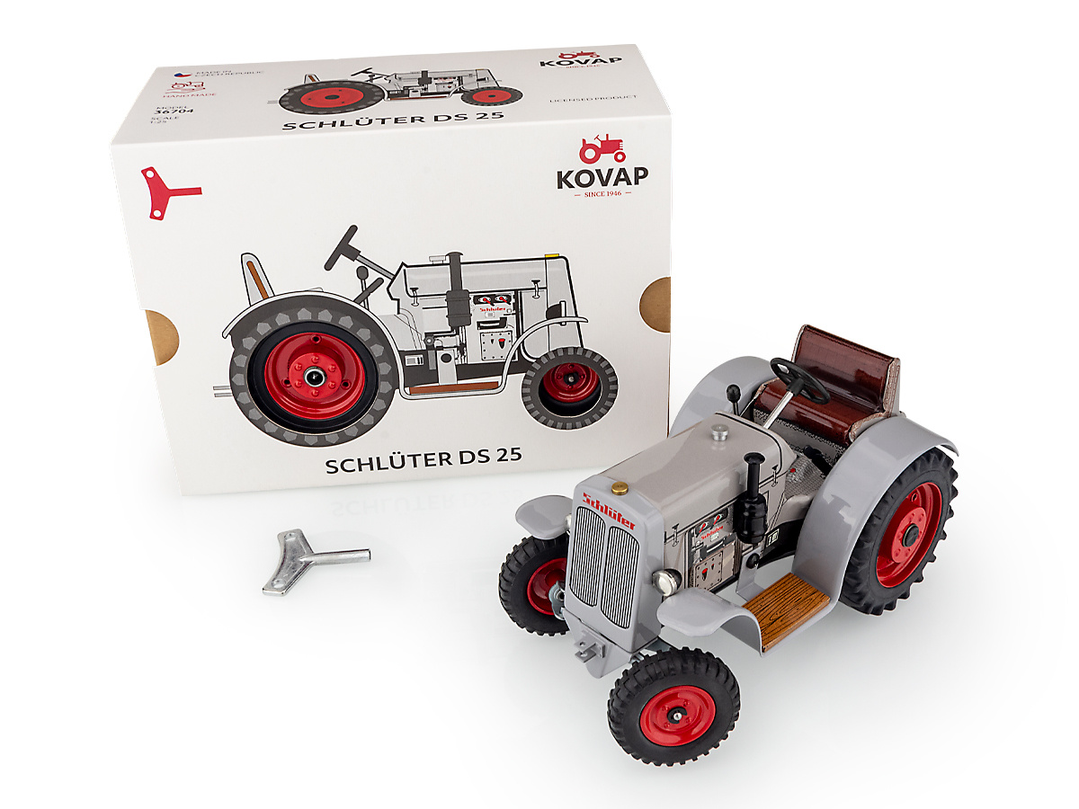 Traktor Schlüter DS 25, Neuheit 2018, von KOVAP - Blechspielzeug