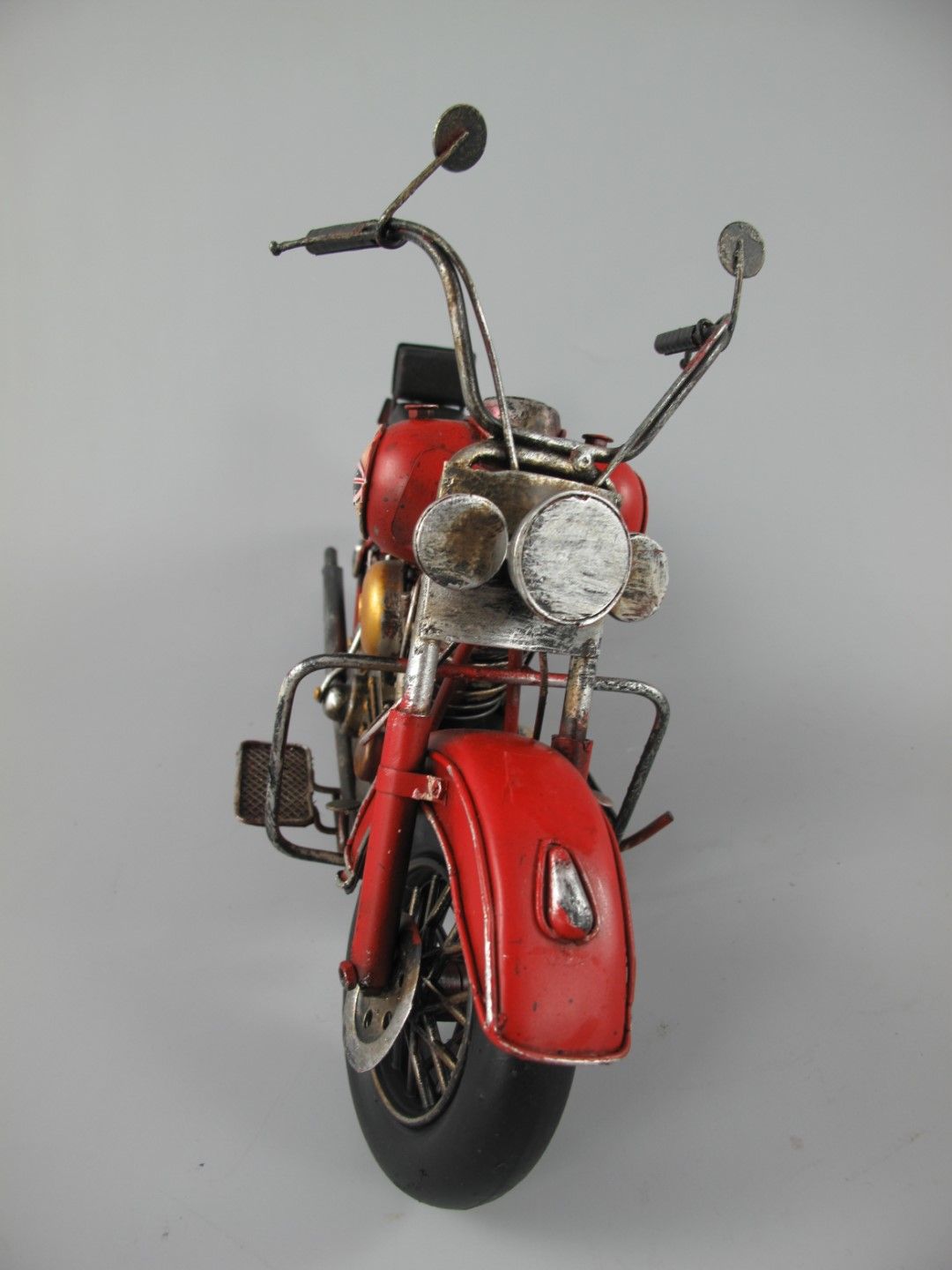 Blechmodell - Motorrad USA Oldtimer, rot, 36 cm