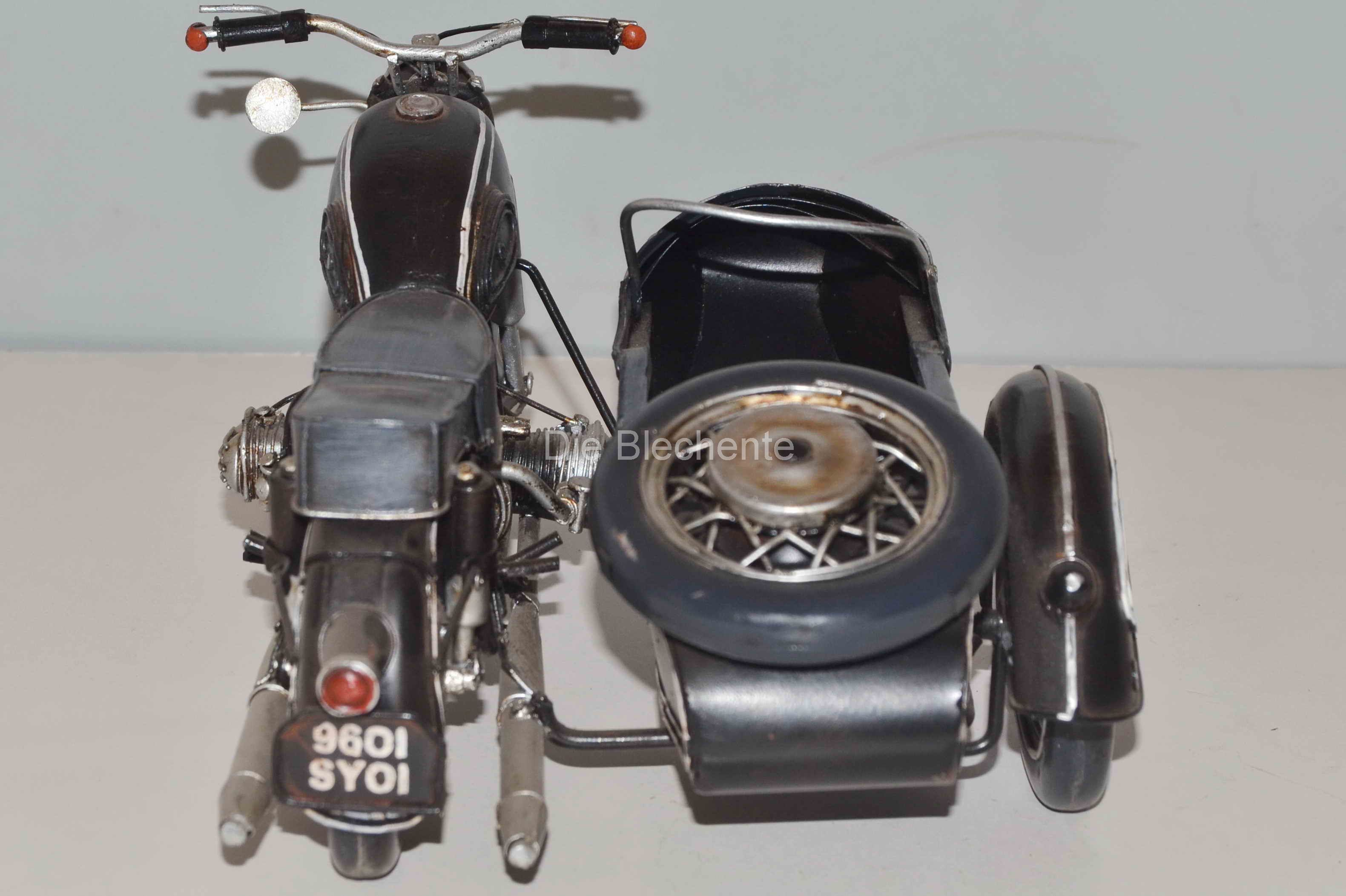 Blechmodell - BMW Motorrad mit Beiwagen