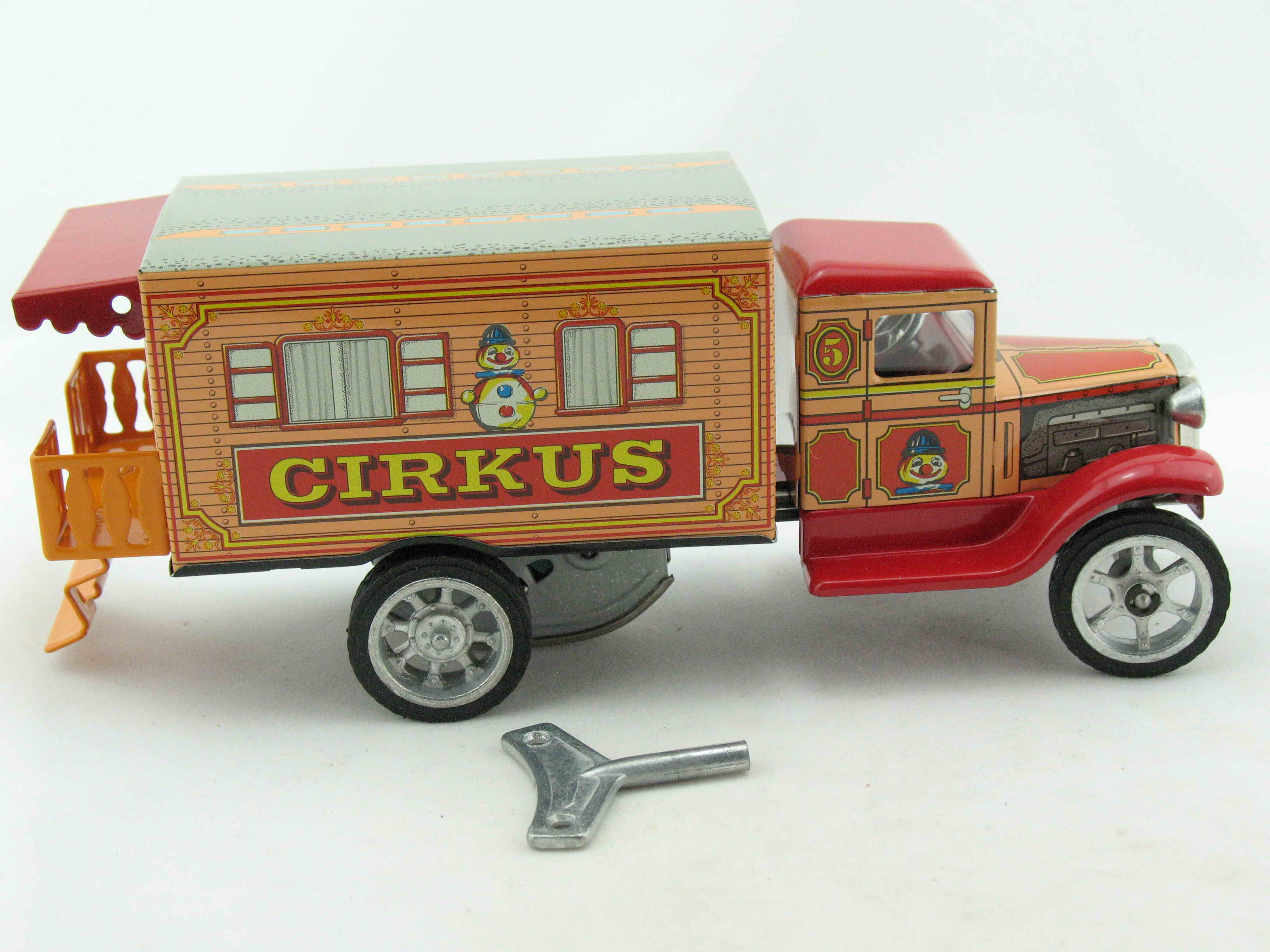 Hawkeye LKW Zirkus-Wohnmobil mit Uhrwerk von KOVAP - Blechspielzeug