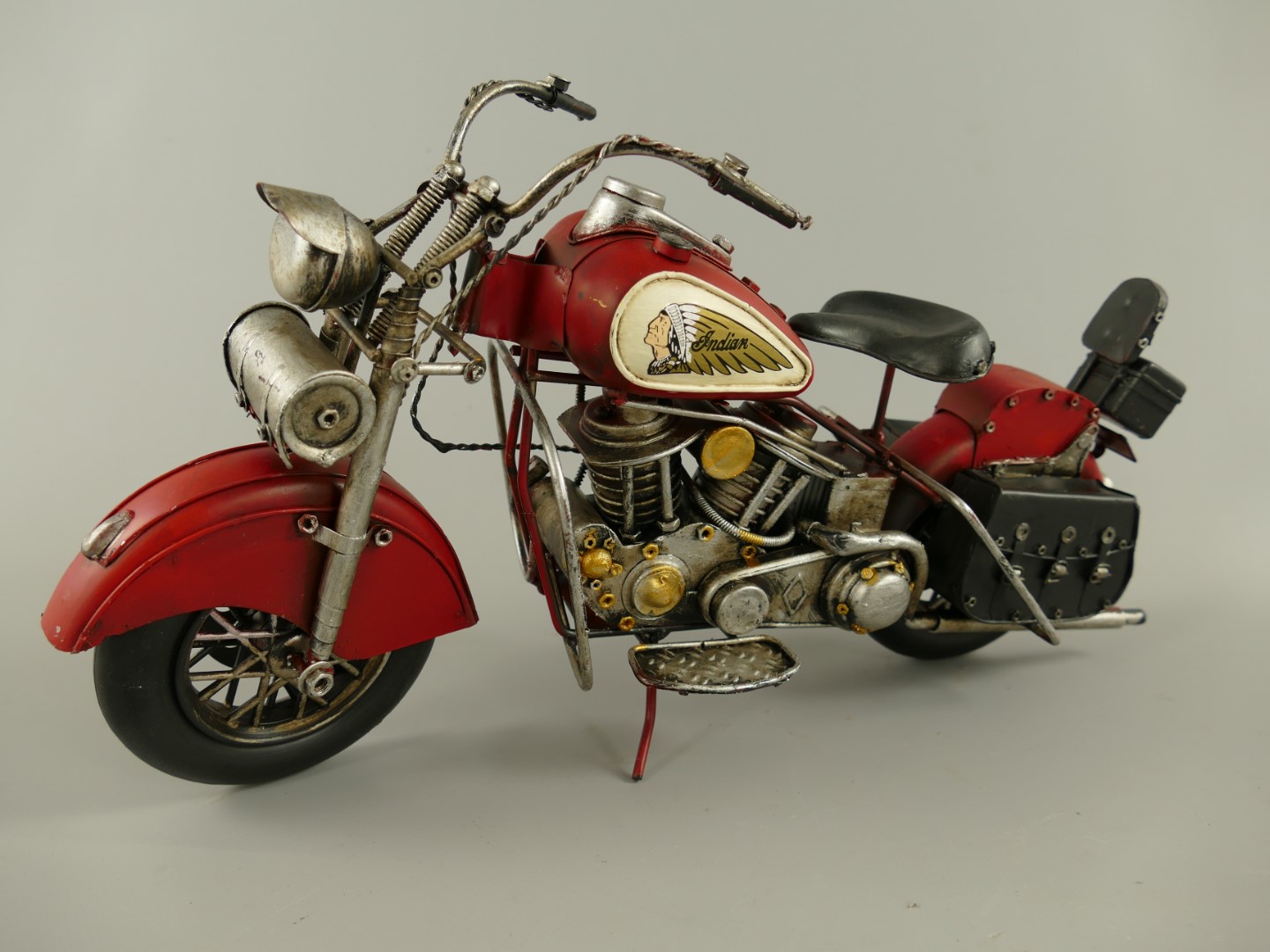 Blechmodell - Motorrad USA Indian Motorcycle, rot, 42 cm