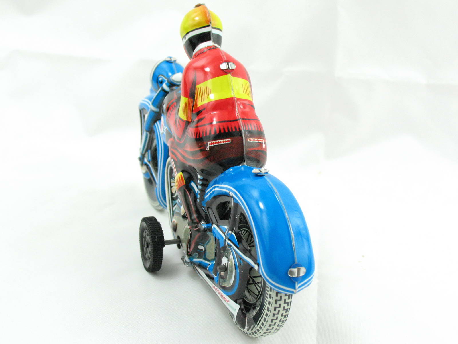 Blechspielzeug - Motorrad blau, made in Germany
