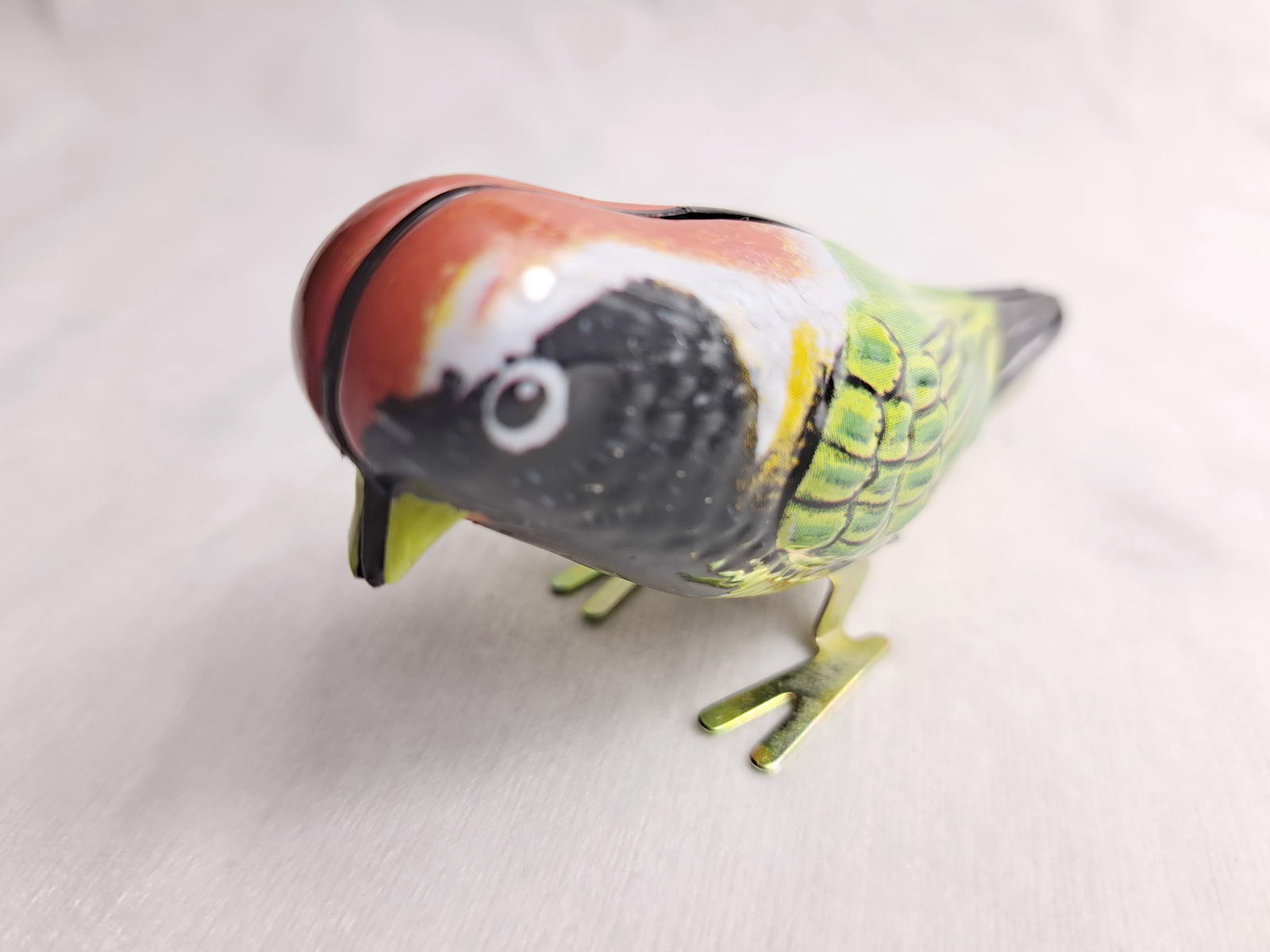 Blechspielzeug - Pickvogel zum Aufziehen, grün