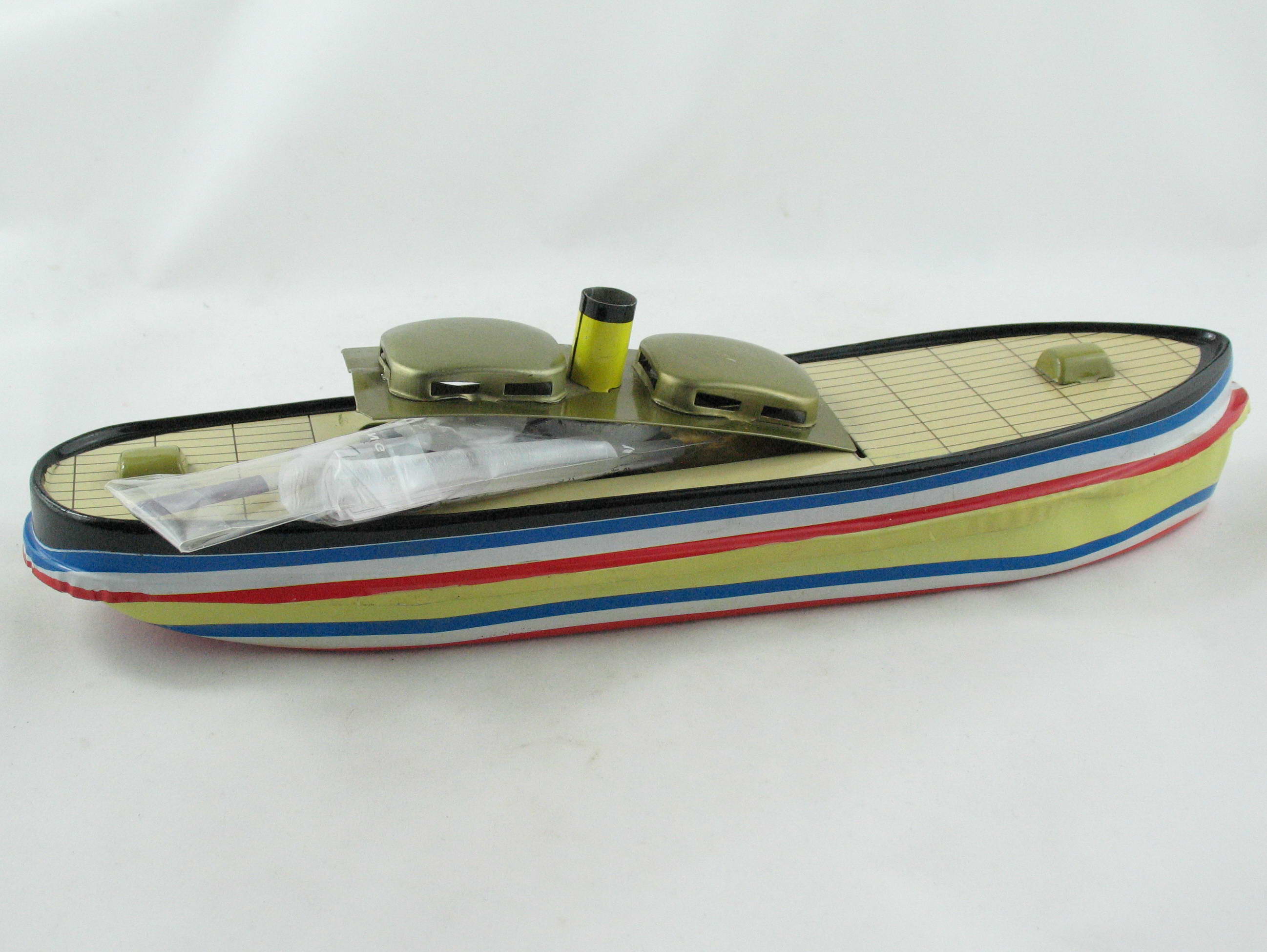 Blechspielzeug - Kerzenboot, Pop Pop Boat, Dampfboot Kanalschlepper
