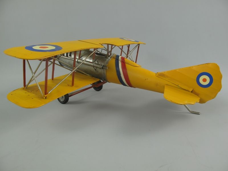 Blechmodell - Doppeldecker Flugzeug De Havilland DH.82 Tiger, 42 cm