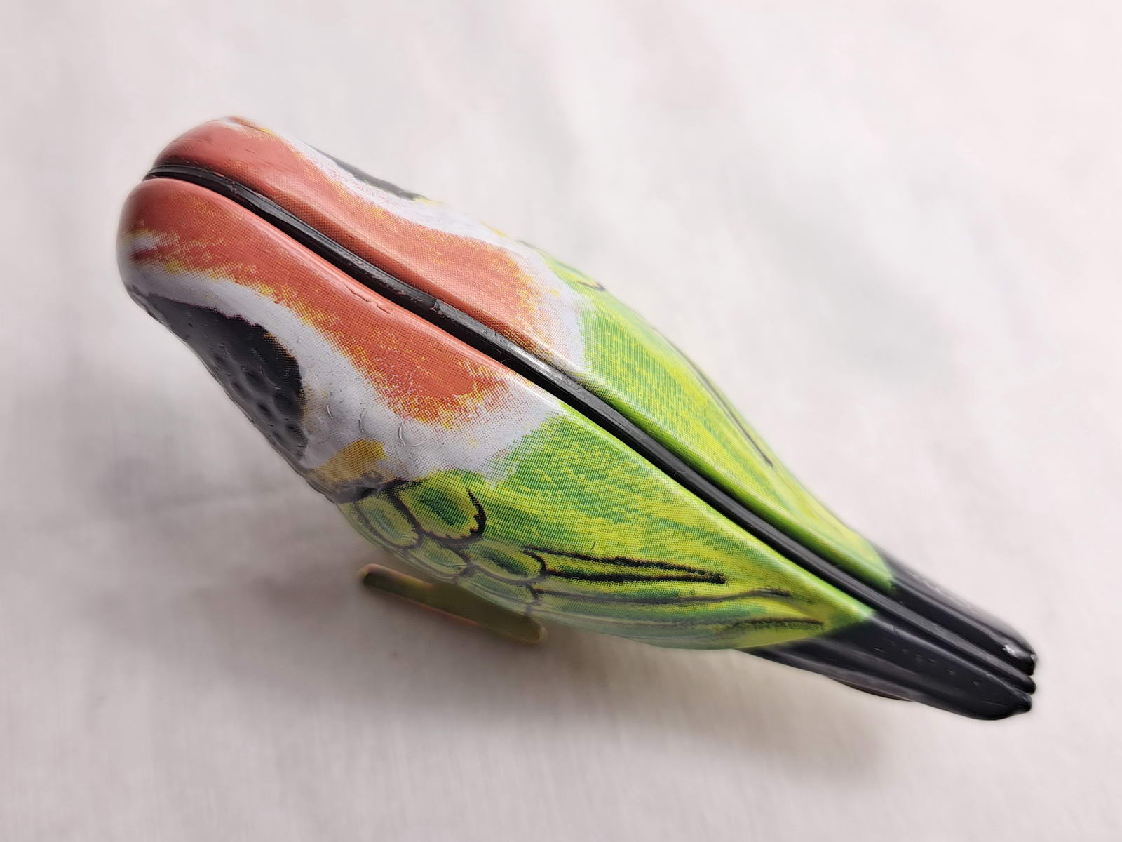 Blechspielzeug - Pickvogel zum Aufziehen, grün