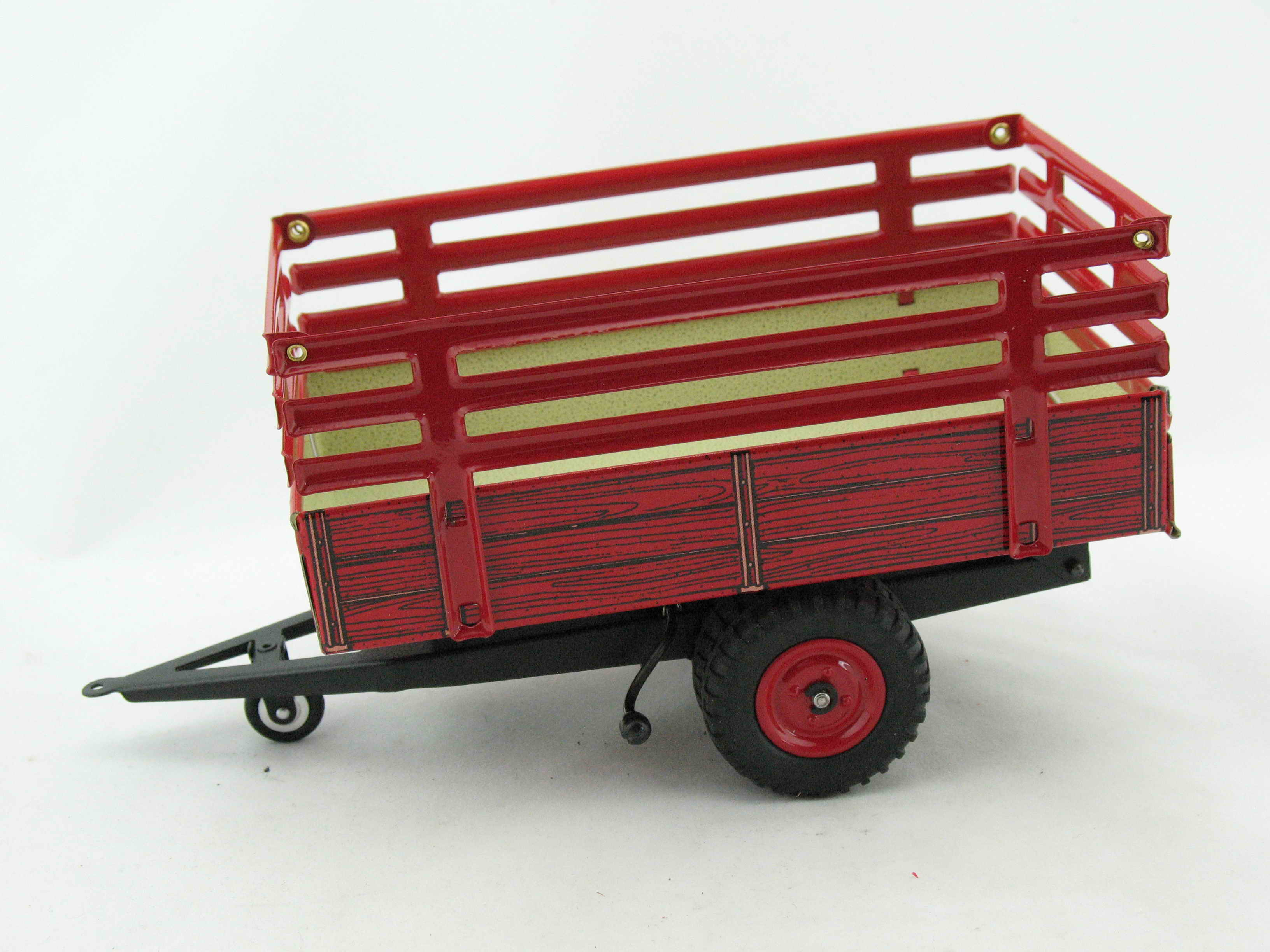 Traktor Anhänger Kipper mit Gitteraufbau von KOVAP - Blechspielzeug