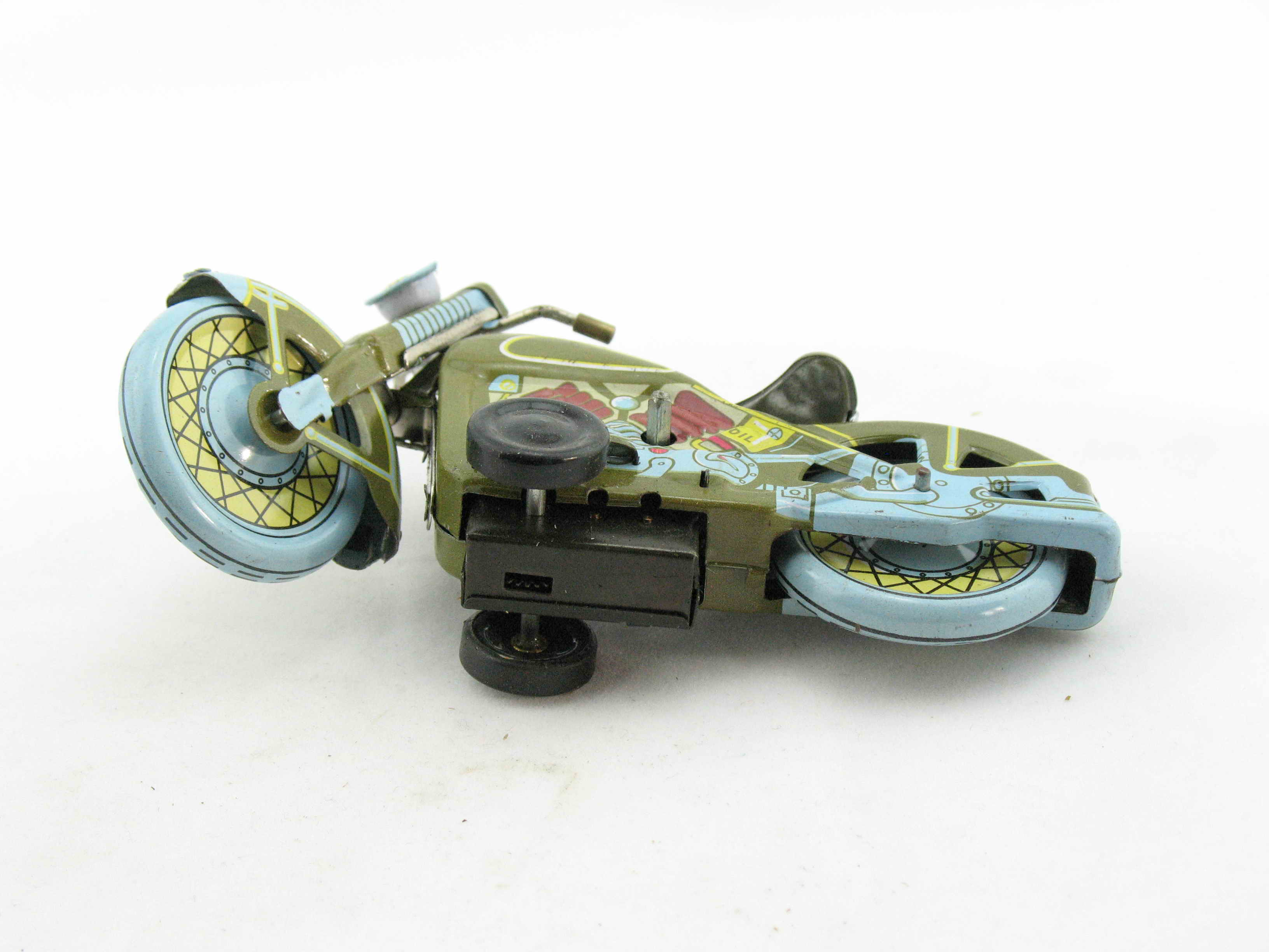 Blechspielzeug - Motorrad Harley klein, grün