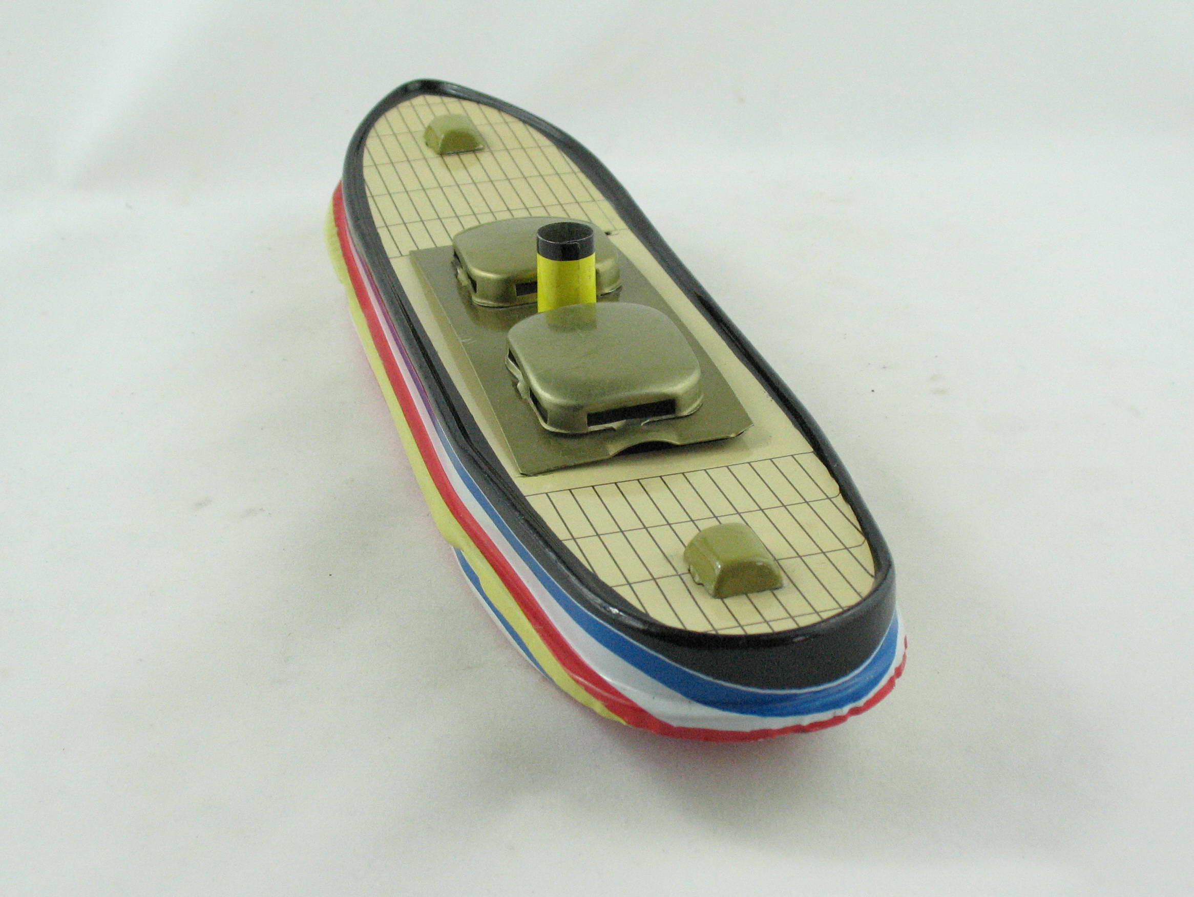 Blechspielzeug - Kerzenboot, Pop Pop Boat, Dampfboot Kanalschlepper
