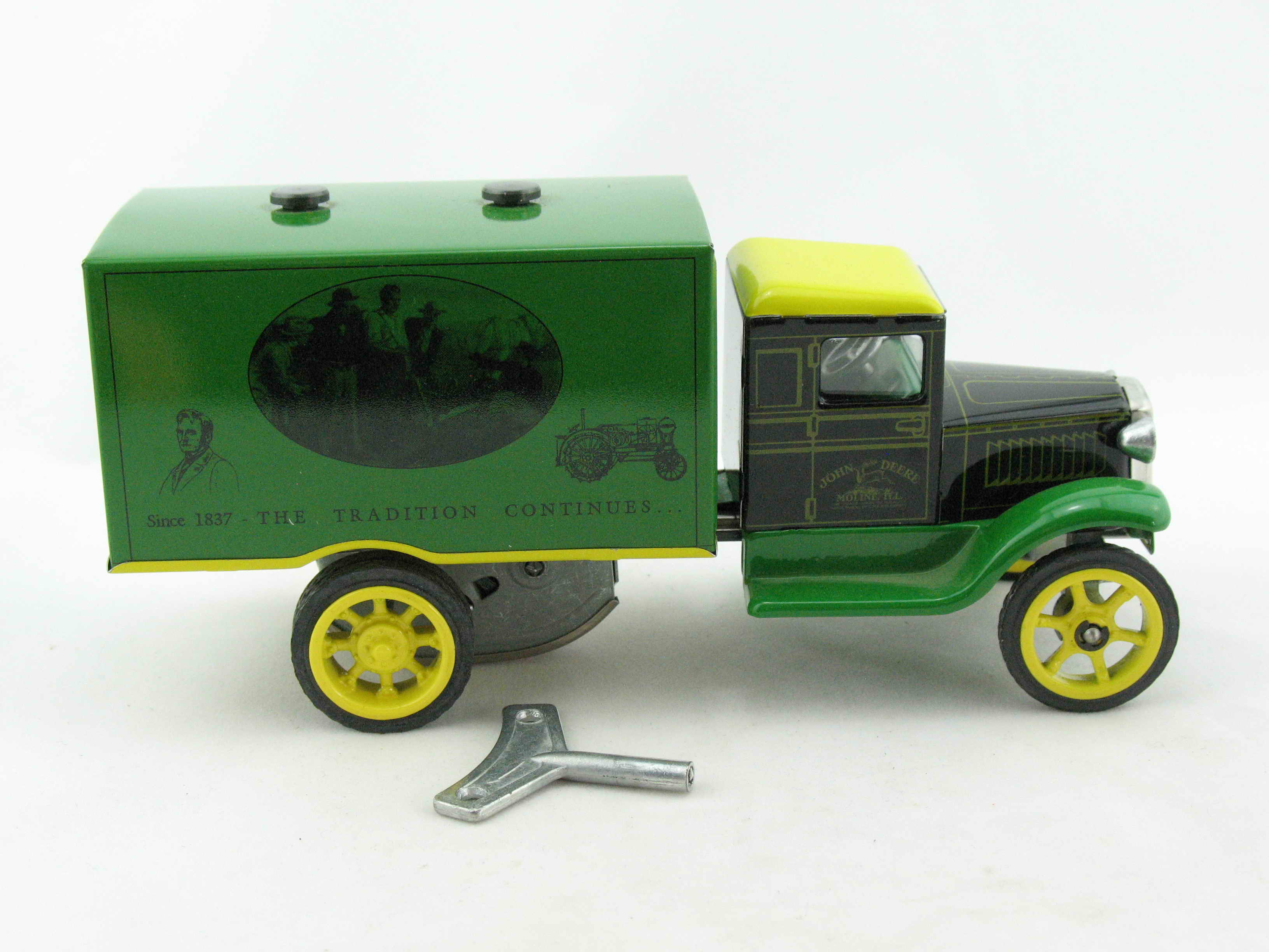 HAWKEYE LKW John Deere mit Uhrwerk von KOVAP - Blechspielzeug