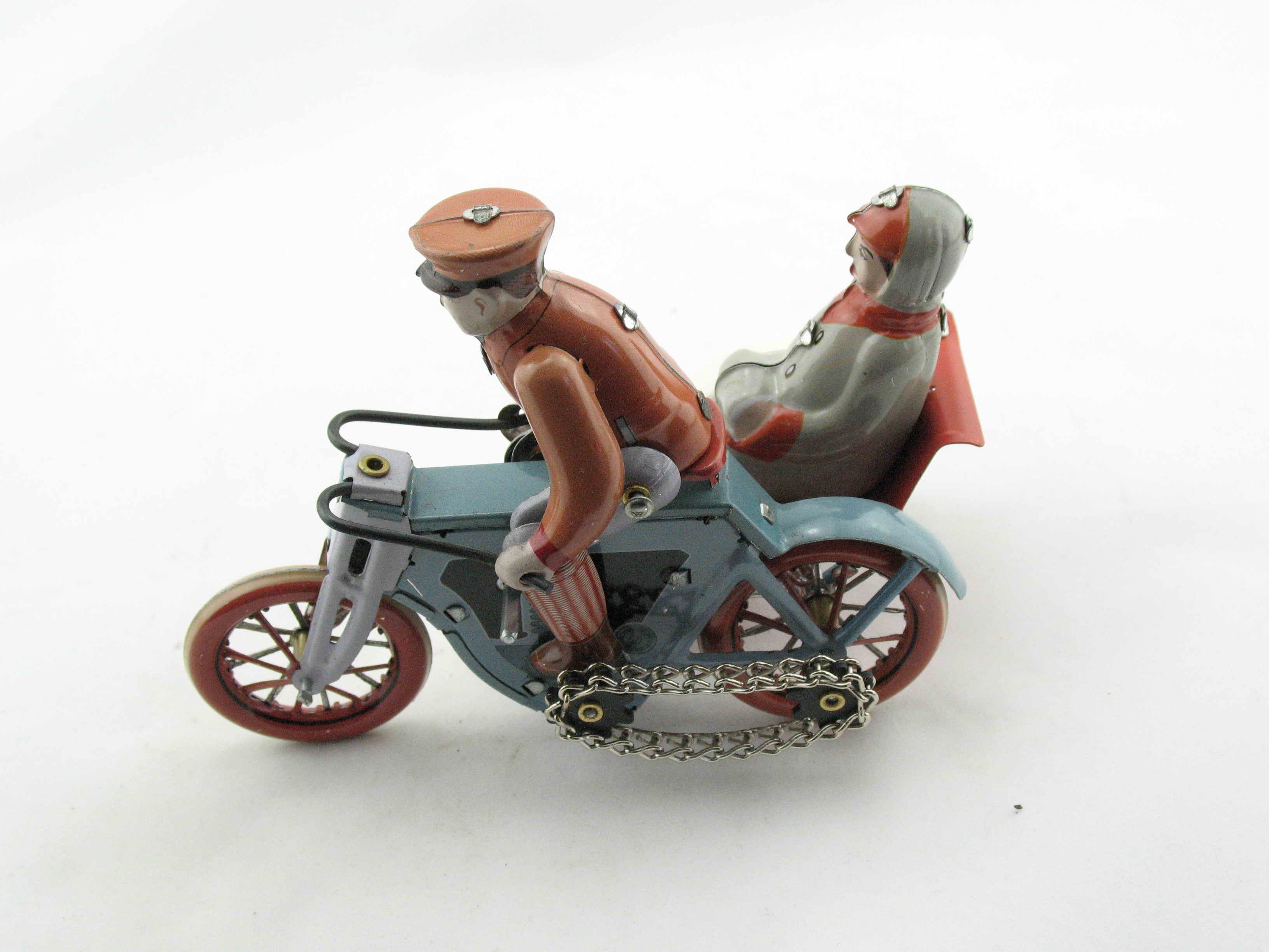 Blechspielzeug - Motorraddroschke