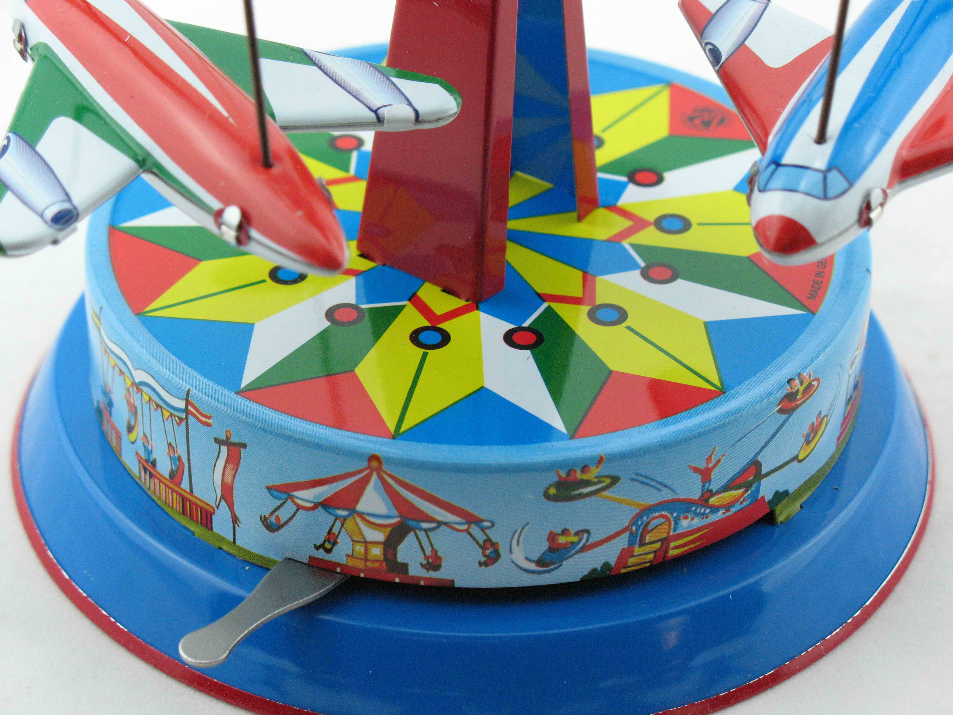 Blechspielzeug - Karussell Globus mit 3 Fliegern, made in Germany