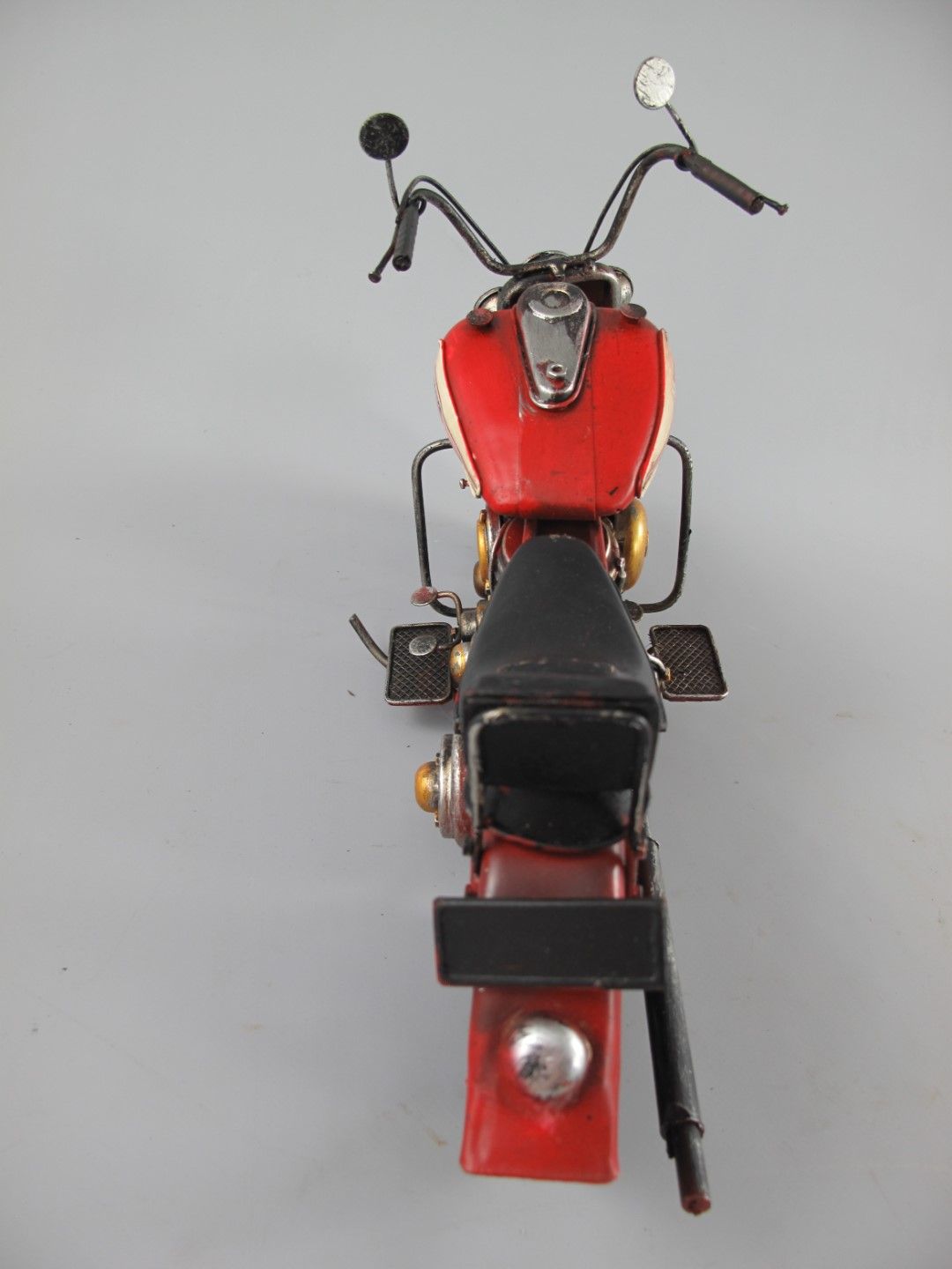 Blechmodell - Motorrad USA Oldtimer, rot, 36 cm