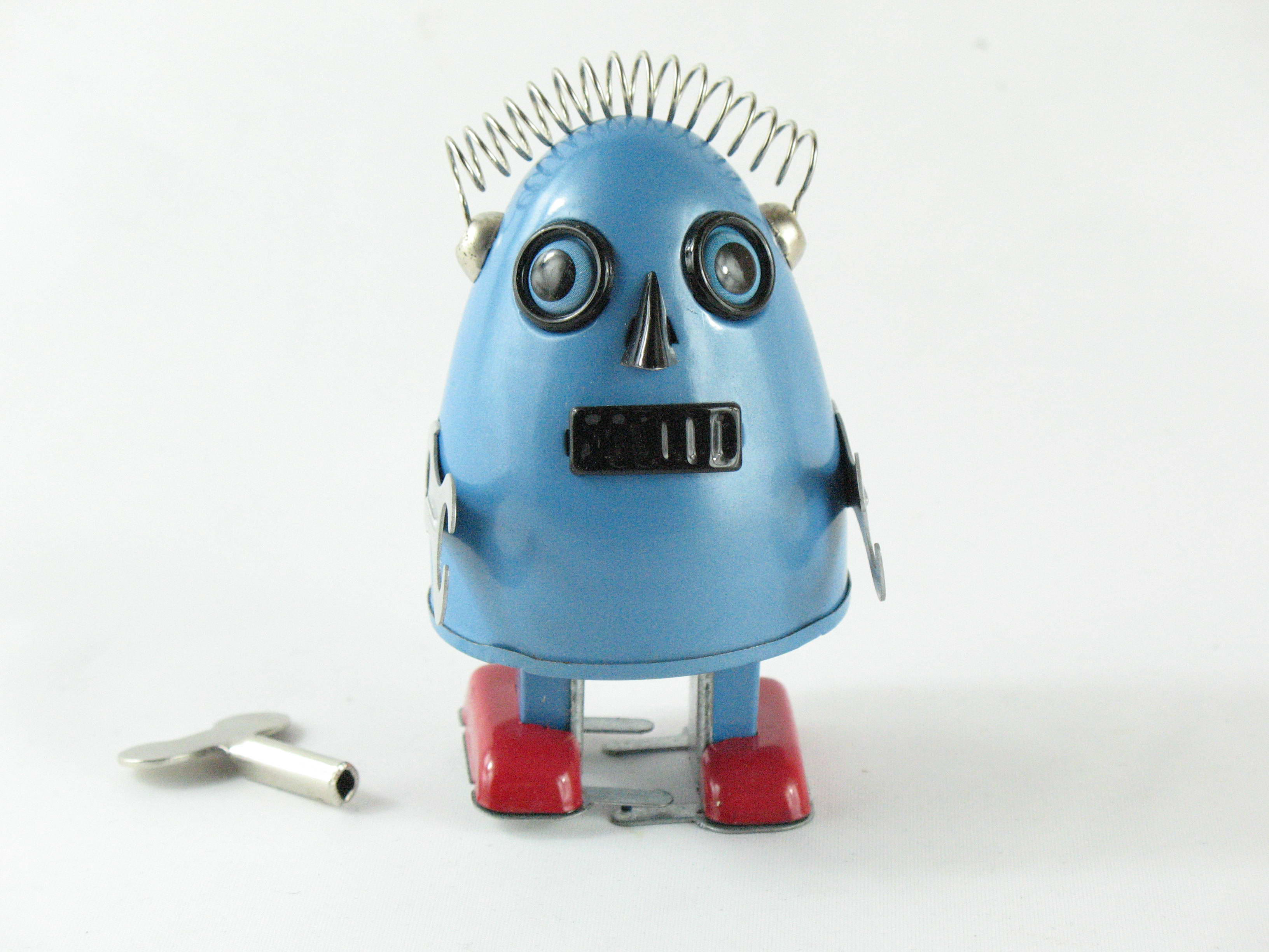 Blechspielzeug - Roboter EGG ROBOT, hellblau