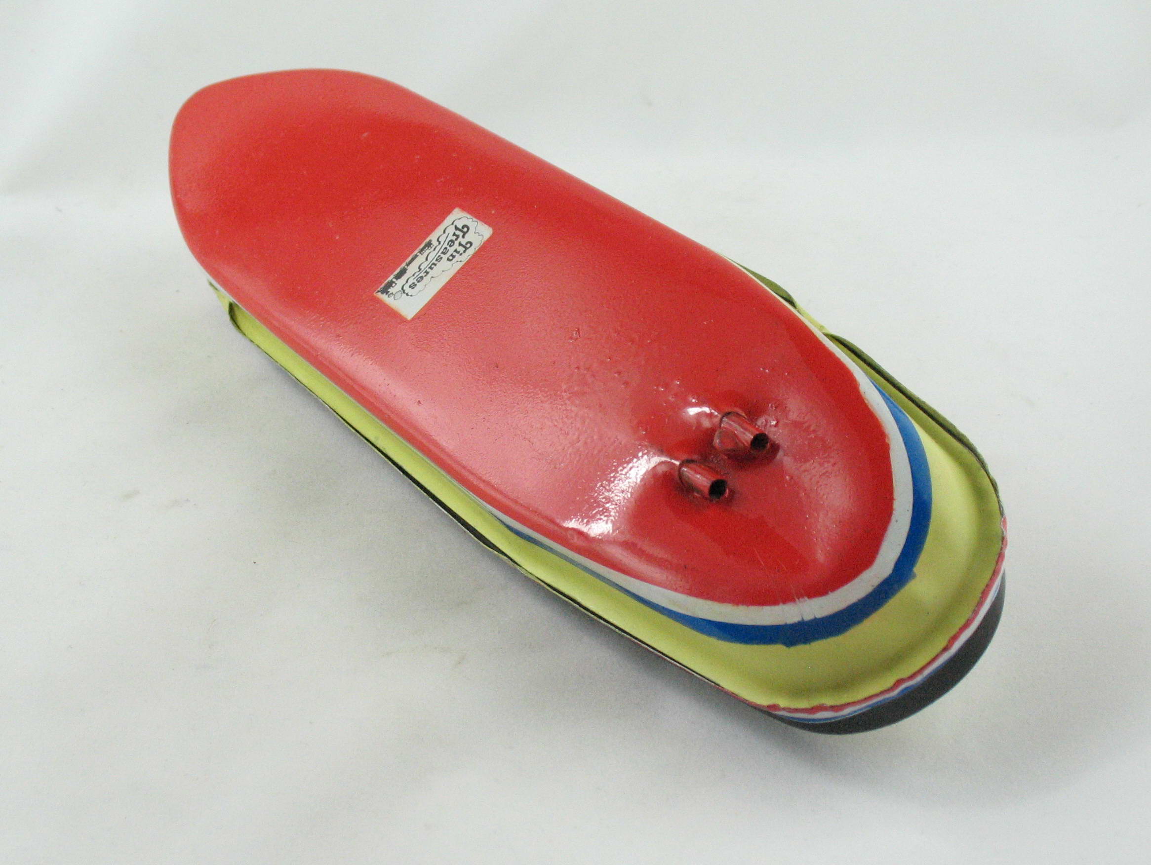 Blechspielzeug - Kerzenboot, Pop Pop Boat, Dampfboot Kanalschlepper