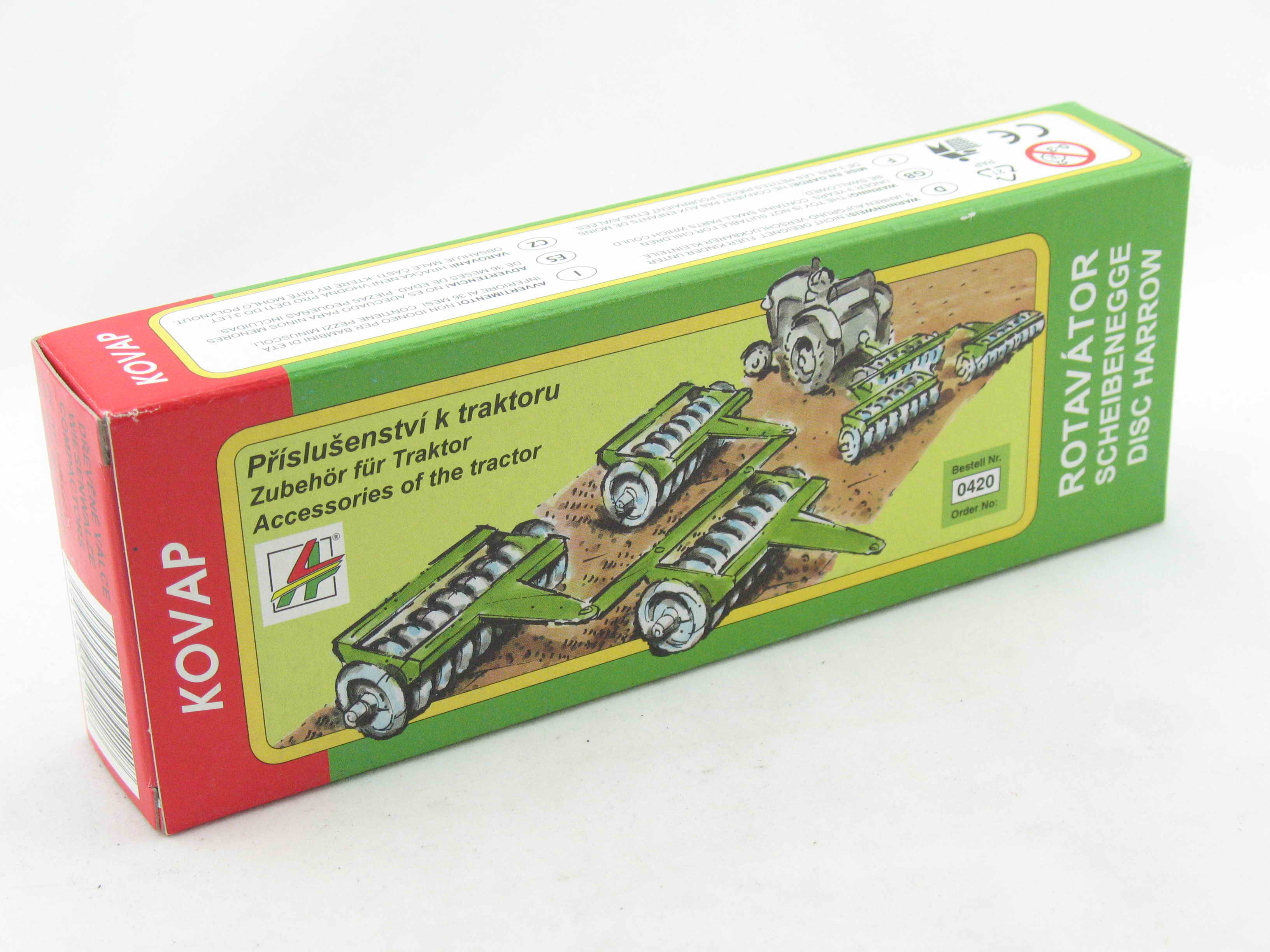 Traktor Zubehör Scheibenegge von KOVAP - Blechspielzeug